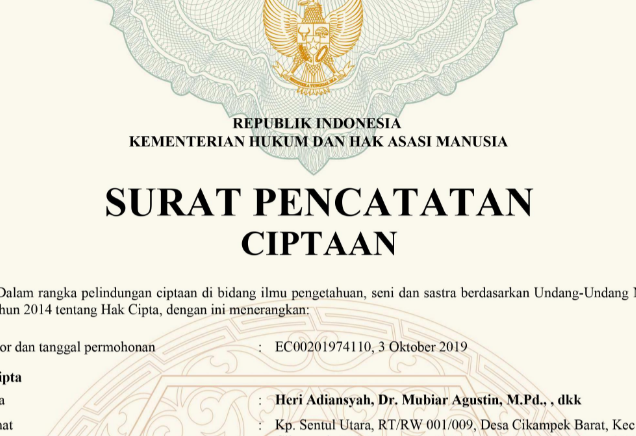 Students and Lecturers of PGSD Study Program at Buana Perjuangan University Karawang Transmit Letter of Registration of Creation of the Republic of Indonesia