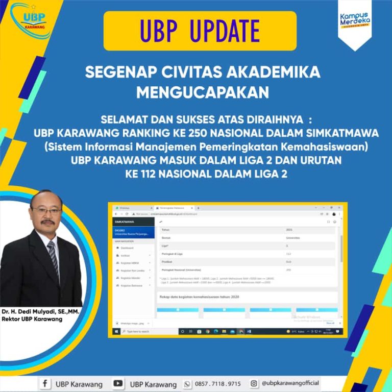 UBP Karawang Achieves Achievement in the SIMKATMAWA field