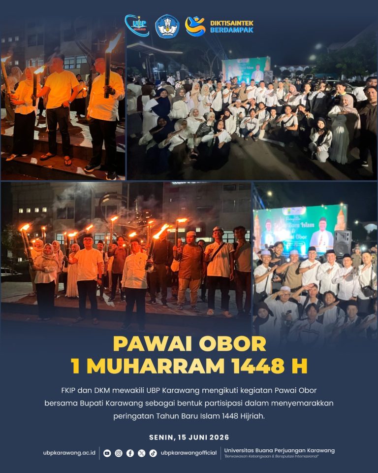 ​FKIP dan DKM Al Fatih UBP Karawang turut memeriahkan Pawai Obor bersama Bupati Karawang dalam rangka menyambut 1 Muharram 1448 H